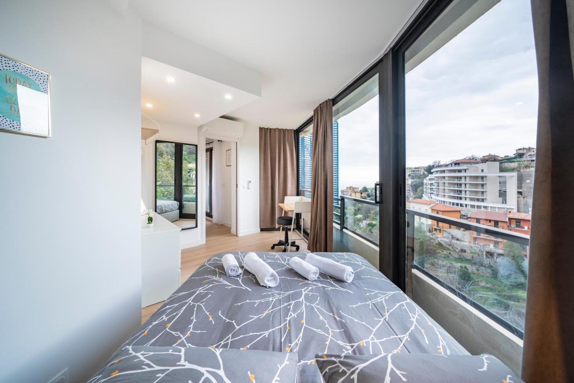 Apartmán 5mn Monaco - Vue mer - Parking - Piscine - BB Beausoleil Exteriér fotografie
